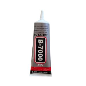 **B-7000 Şeffaf Ekran ve Dokunmatik Yapıştırıcı (110ML – 3.7Fl)** Güçlü ve esnek yapışkan formülü sayesinde ekran, dokunmatik panel ve ince bileşenleri güvenli şekilde sabitler. Şeffaf yapısı estetik bir uygulama sunar. 110ML hacmi ile uzun süreli kullanım için idealdir. Elektronik, takı ve el işi projeleri için uygundur.